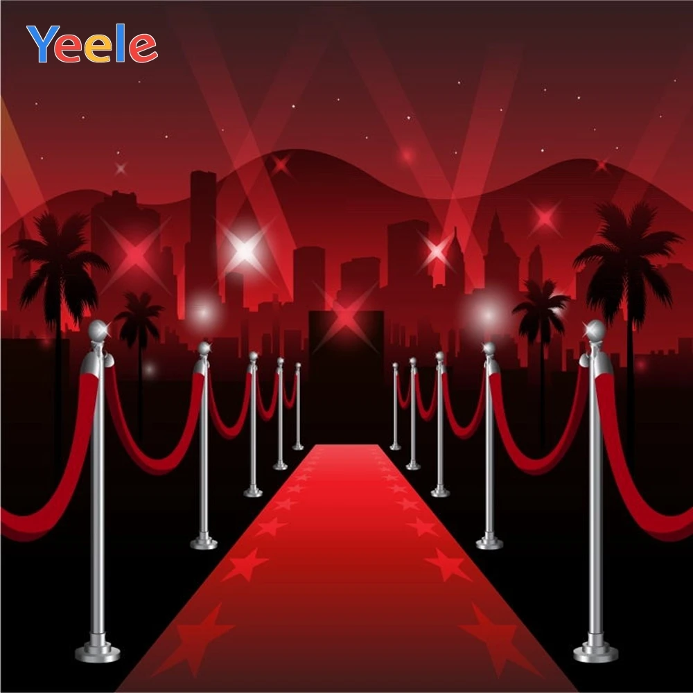 Yeele сценический красный ковер фон для фотосъемки VIP Вечеринка Золотой горошек