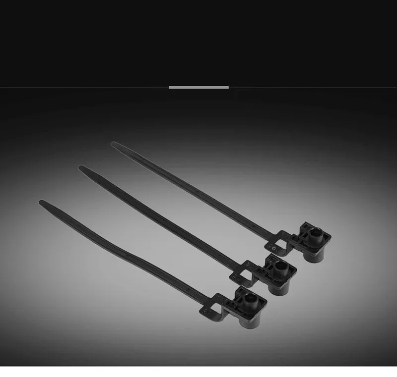 50 шт. нейлоновый черный автомобильный Автомобильный кабельный ремень с зажимом