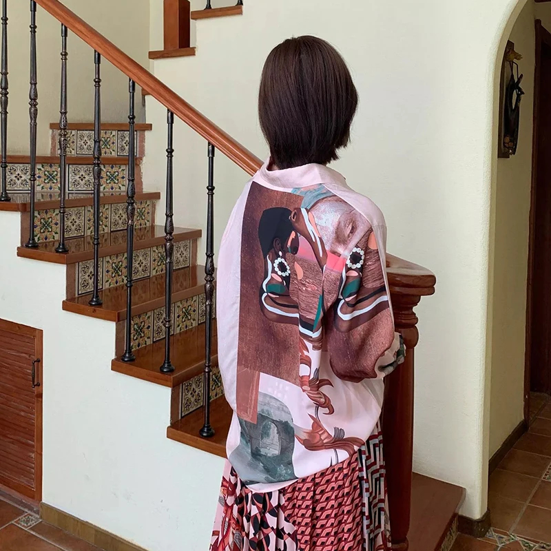 Подиумное дизайнерское женское розовое платье 2019 винтажное абстрактное осеннее