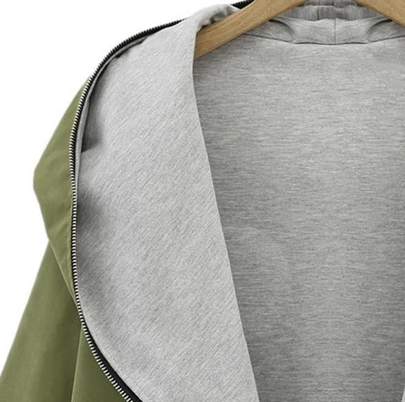 Женская Повседневная куртка с капюшоном модная осенняя большого размера верхняя