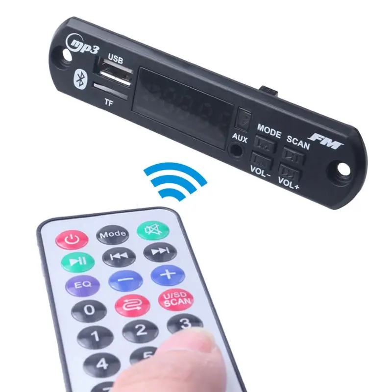 Автомобильный аудио USB TF FM радиомодуль беспроводной Bluetooth 5 в 12 В MP3 WMA декодер