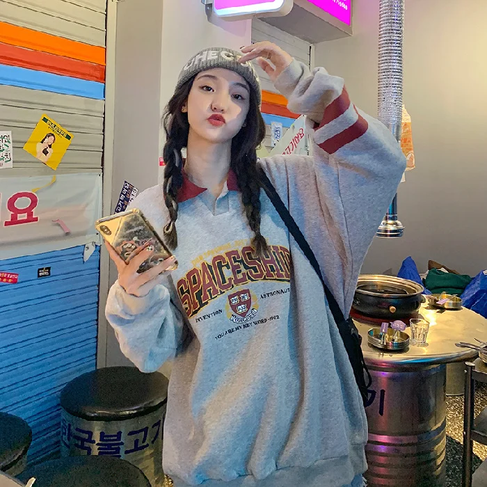 Зеленый свитер с капюшоном для девочек в стиле ретро | Женская одежда