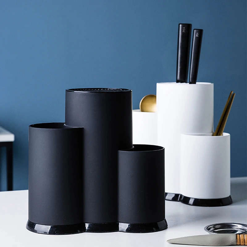 

Storage Rack Multifunction Kitchen Utensil Holder Knife Block Silicone Cooking Spoon Tool Flatware Organizer Drainer Accessories