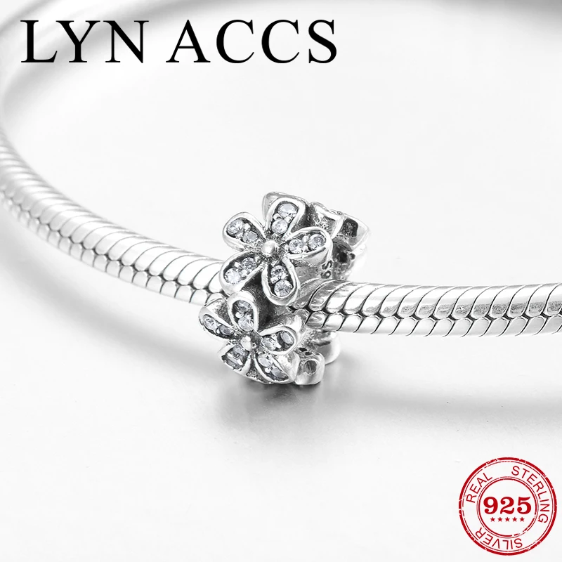 Бусины шармы из серебра 925 пробы с фианитами для браслета|Ювелирные шармы| |