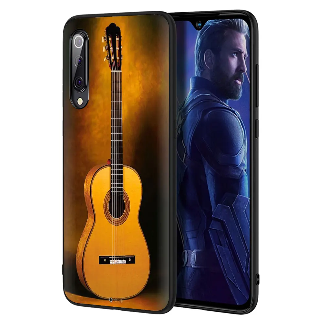 Музыка гитара мягкий чехол для телефона samsung 10 плюс A10S A20S A30S A40S A50S J4 J8 2018 J6