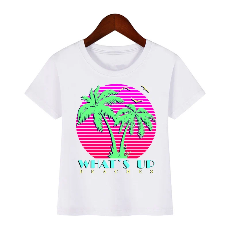 Футболка детская с коротким рукавом смешные пляжные топы для мальчиков и девочек