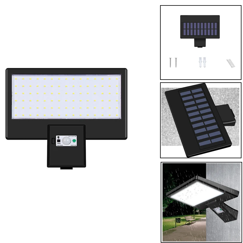 

90LED Solar Light Lighting Yard Used Waterproof Courtyard Sensor Safety Street Lamp