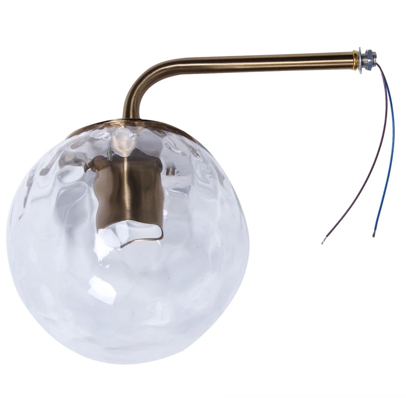 

Скандинавская настенная лампа из золотого стекла, освещение для ванной, спальни, лестницы, домашний настенный светильник