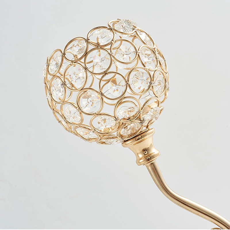 Подсвечник в форме сердца с золотыми кристаллами | Дом и сад