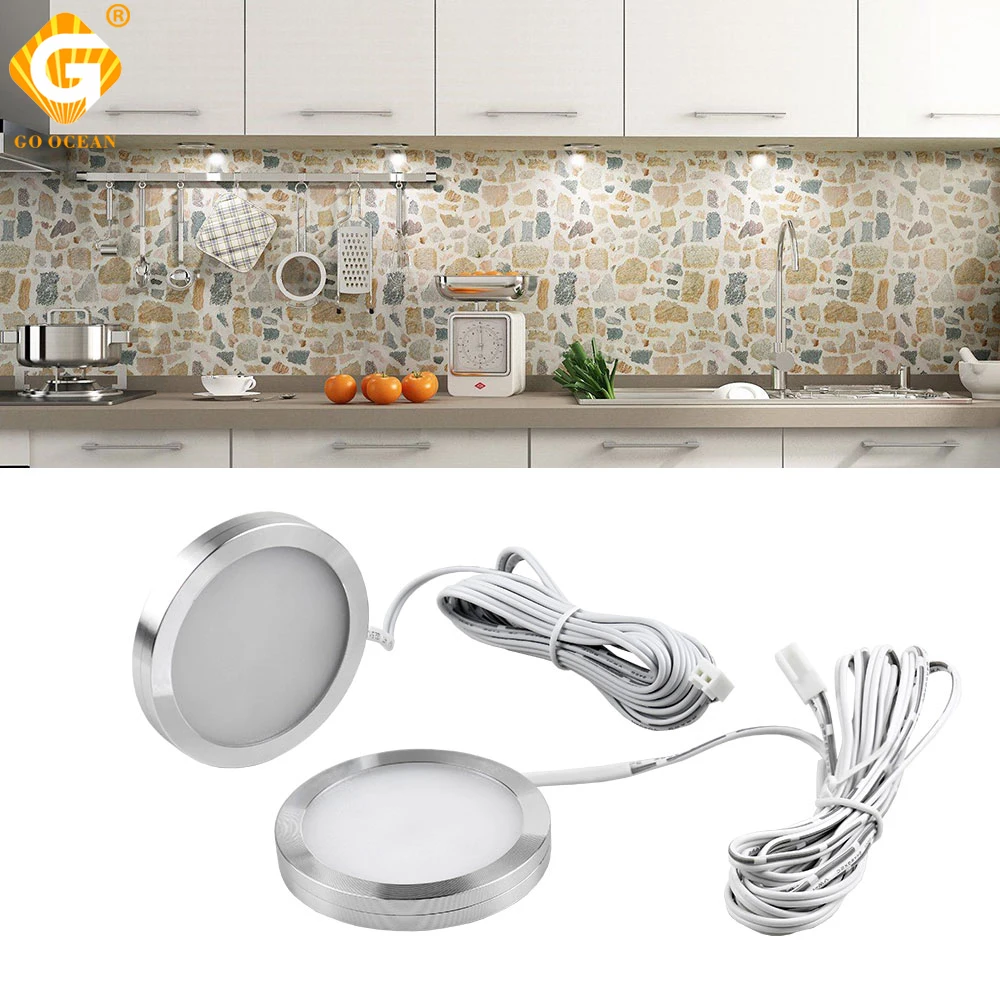 GO OCEAN LED Под шкафом Шкаф Light 2.5W 12V / DC Алюминиевый светодиодный экран Освещение для освещения светильников для кухонных счетчиков
