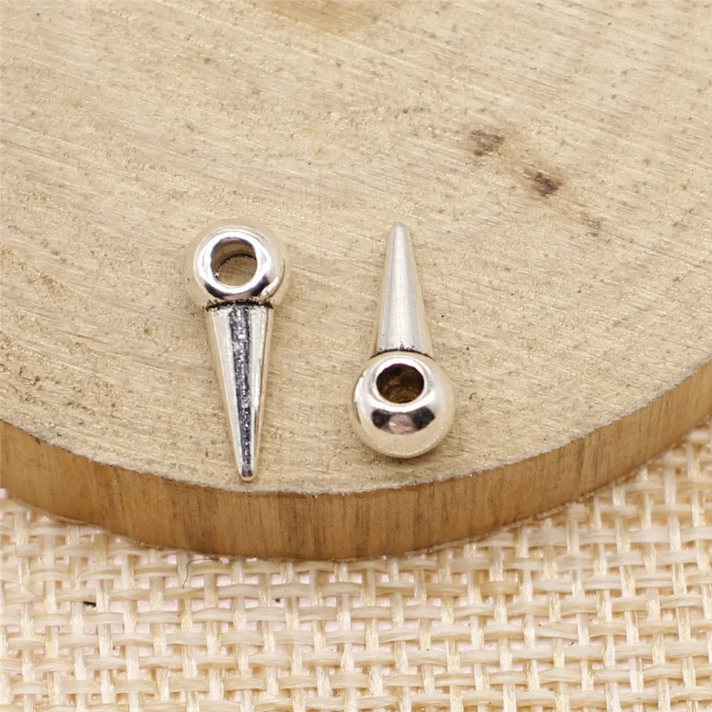 

20pcs 13x5x4mm 3D Taper Awl Bodkin Charm Pendants For Jewelry Making Taper Awl Bodkin Pendants Charm Awl