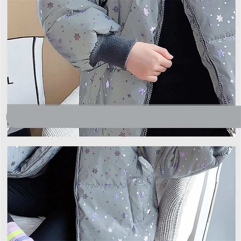 

2020 New Brand Girls Bright Shiny Thick Light-Reflecting Jacket Outerwear Cotton Coat Fashion Reflective Clothing For Kids 4-13Y