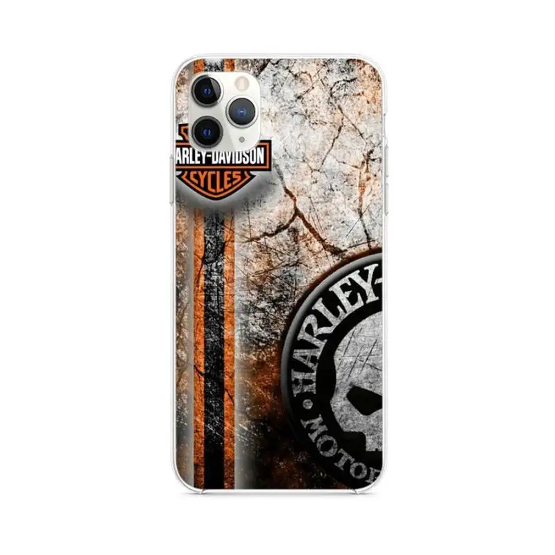 

Harley Motorcycle Davidson Phone Cases Transparent Case For Iphone 6 6s 7 8 Plus XR X XS 11 12 Pro Max