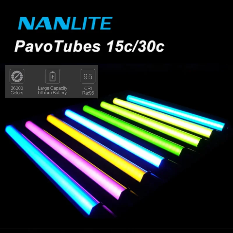 

NanGuang NANLITE Pavotube 15C 30C RGB LED Light Tube Color Photography Light 2700K-6500K Handheld light Stick Video Movie Studio