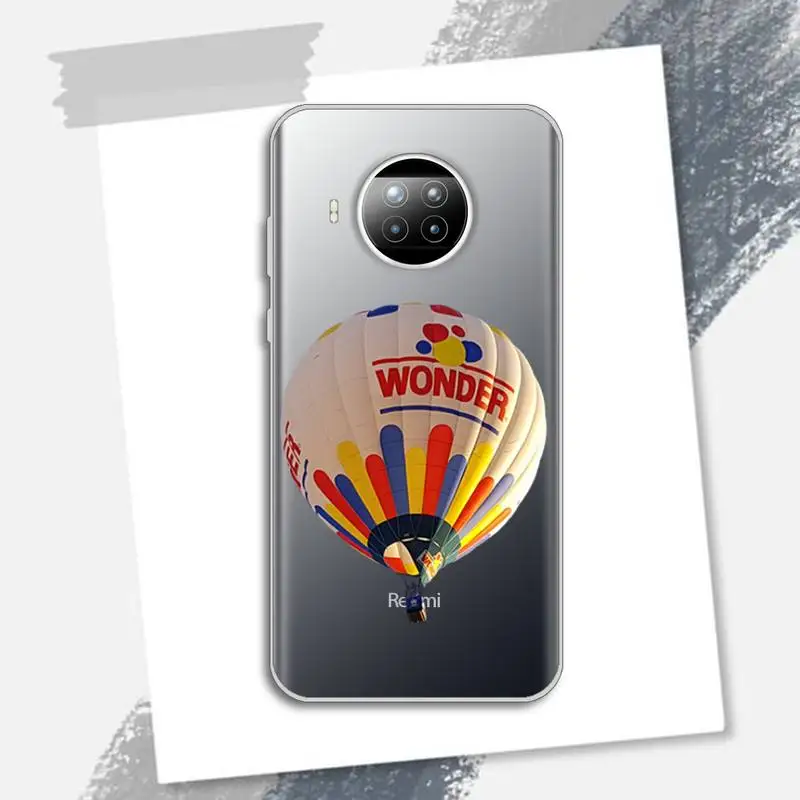 

Love Heart Balloon Fundas Phone Case Transparent for Xiaomi Redmi note 10 t 8 9 pro lite 11