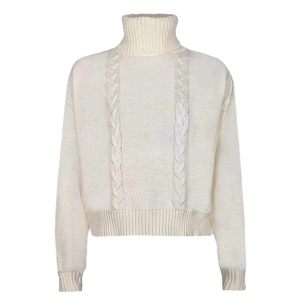 Зимний женский джемпер новинка 2019 Свободный пуловер свитер водолазка