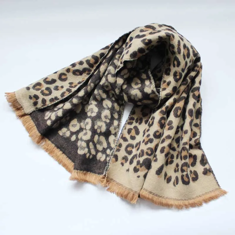 Новинка кашемировый шарф с принтом цвет плед Cachecol Foulard женский хиджаб с бахромой кашемировый палантин пончо Леопардовый принт