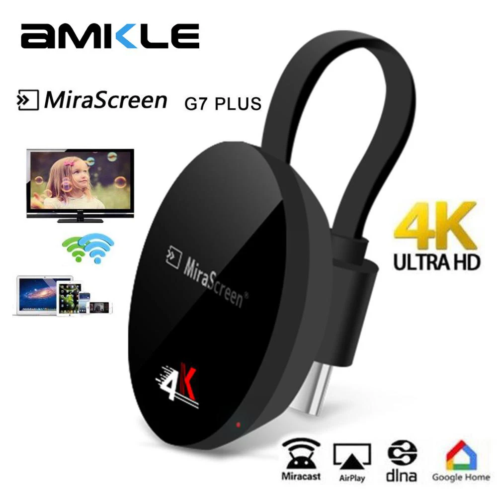 Mirascreen G7 PLUS ТВ Стик 4K видео донгл стример для TV Dongles беспроводной цифровой HDMI