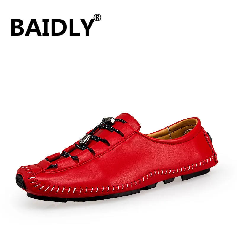 Мокасины мужские из натуральной кожи мягкие лоферы удобная обувь для вождения