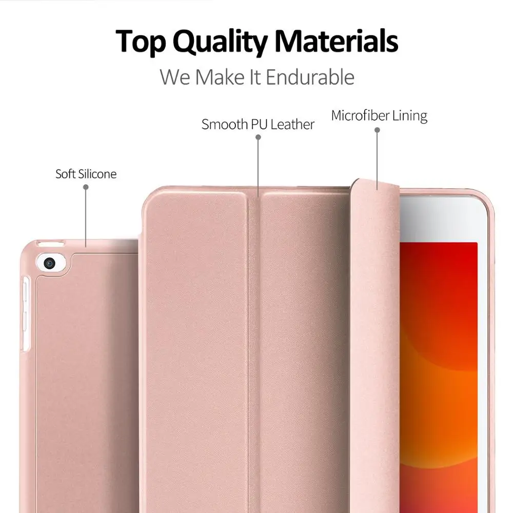 DUX DUCIS PU кожаный смарт-чехол для iPad 7 10 2 (2019) мягкий флип-чехол дюймов с карандашом