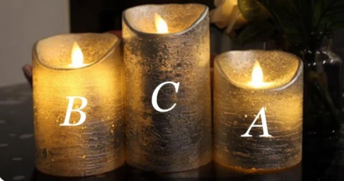 Set of 3 Silver LED Electronic Dancing Flameless Candle Light Simulation Candle Battery Operated Wedding Festival Home Decor Water Ripple lamp - Цвет: Set of 3 Silver