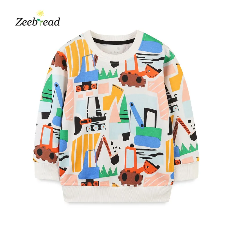 

Zeebread Top Selling Cartoon Cars Print Boys Sweatshirts For Autumn Winter Children's Clothes Kids Sweaters Boys Tops