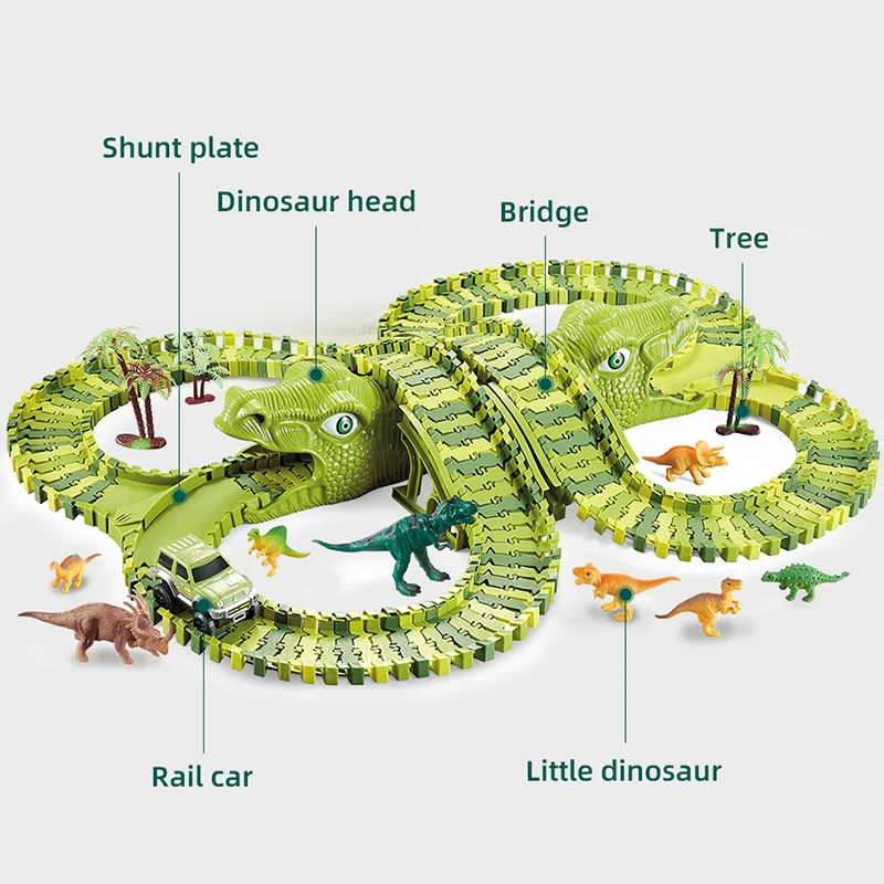Железная дорога динозавра Юрского периода популярные игрушечные автомобили