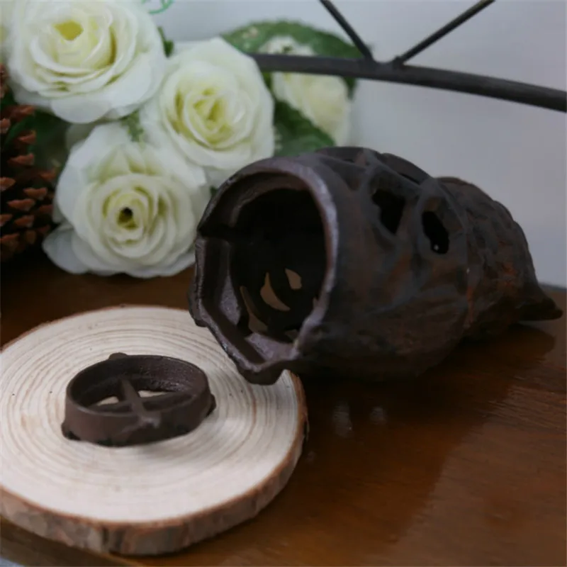 Креативные подсвечники ручной работы винтажный чугунный подсвечник в виде совы