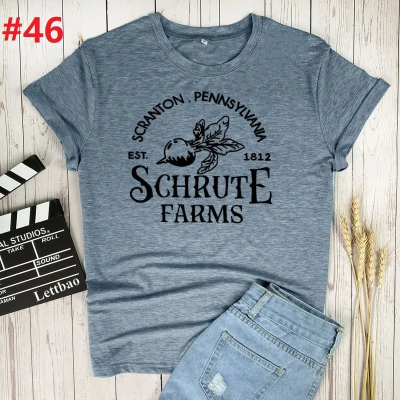 

Schrute Farms Beets Bed and Breakfast T-shirts Top for Women Cartoon Girls Clothing Print Lady Graphic Ladies Female Tee Shirt