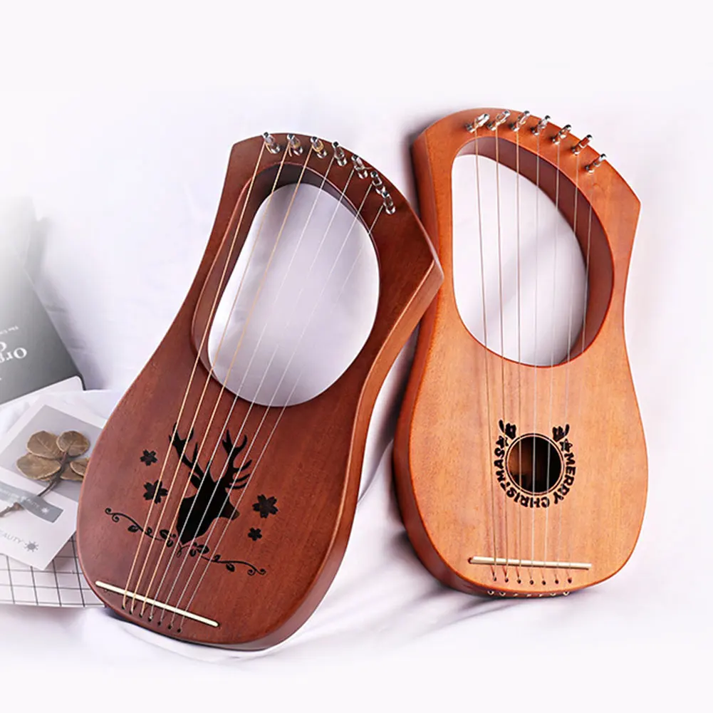 Инструмент для детей 7-String деревянные развлечения из красного дерева легкий подарок компактный музыкальный Профессиональный Lyre ксилофон