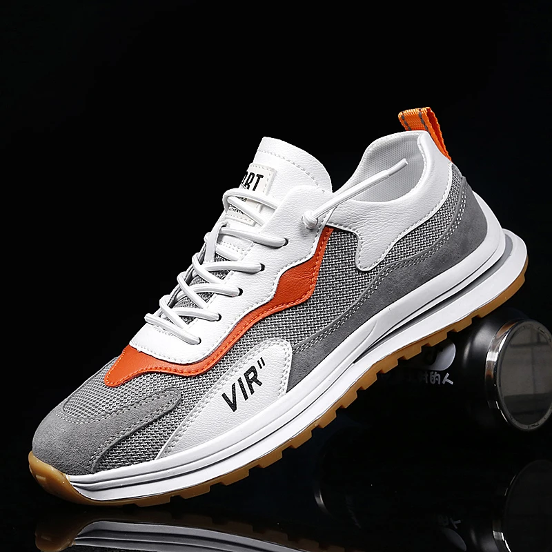 

Men's shoes spring/summer 2021 new mesh breathable sports running shoes men's retro white A-Gump daddy trendy shoes