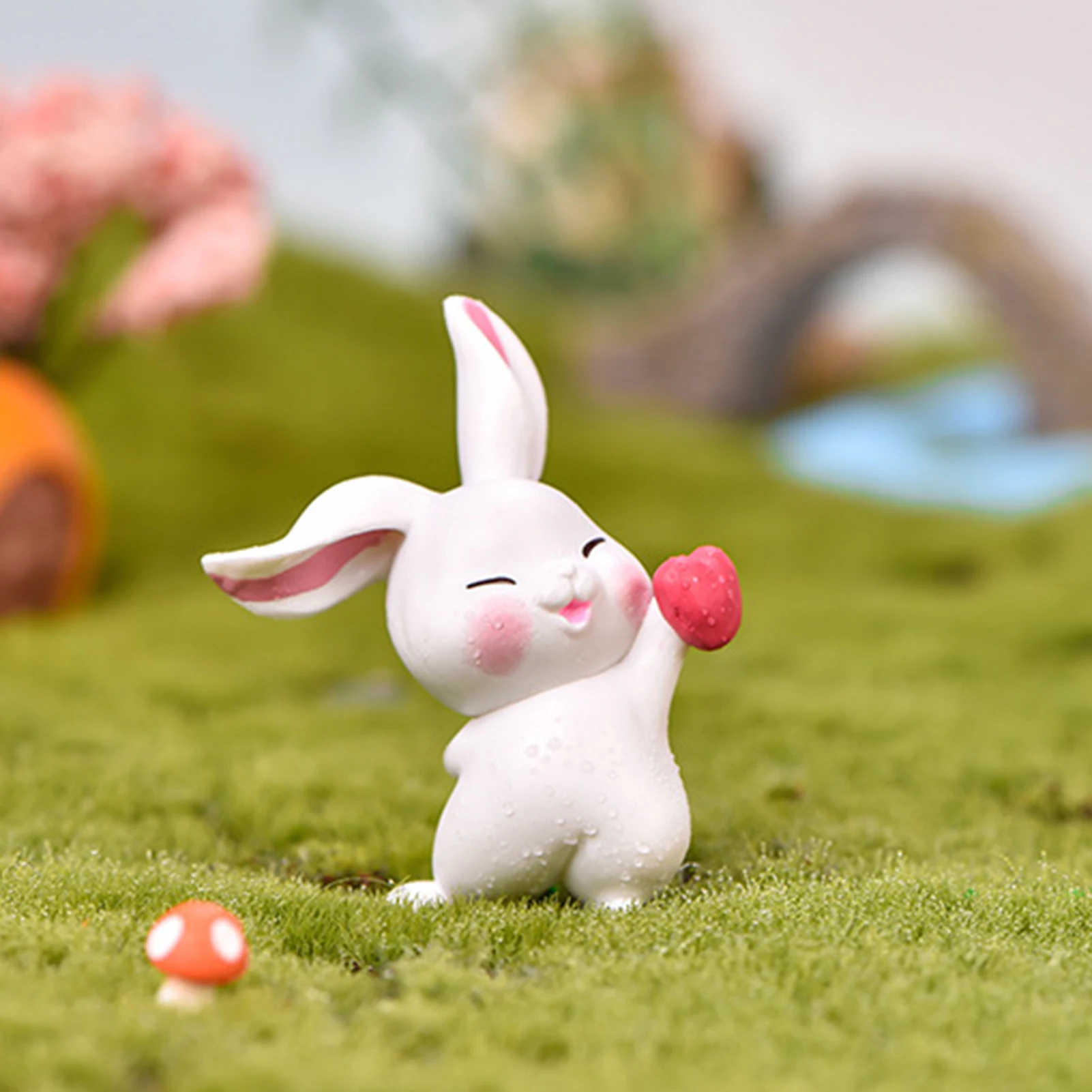 

6Pcs Cute Cartoon Rabbit Design Statue Mini Figurine Garden Home Landscape Decor Mini Figurine Garden Home Landscape Decor Rabbi