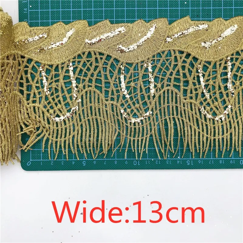 10 метров Винтаж множество дизайнов доступно Металлик вышитые Мотив блестящим