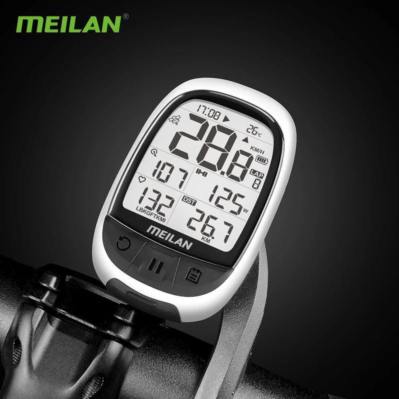 Велокомпьютер с gps Bluetooth ANT + велокомпьютер Meilan M2 поддержка подключения