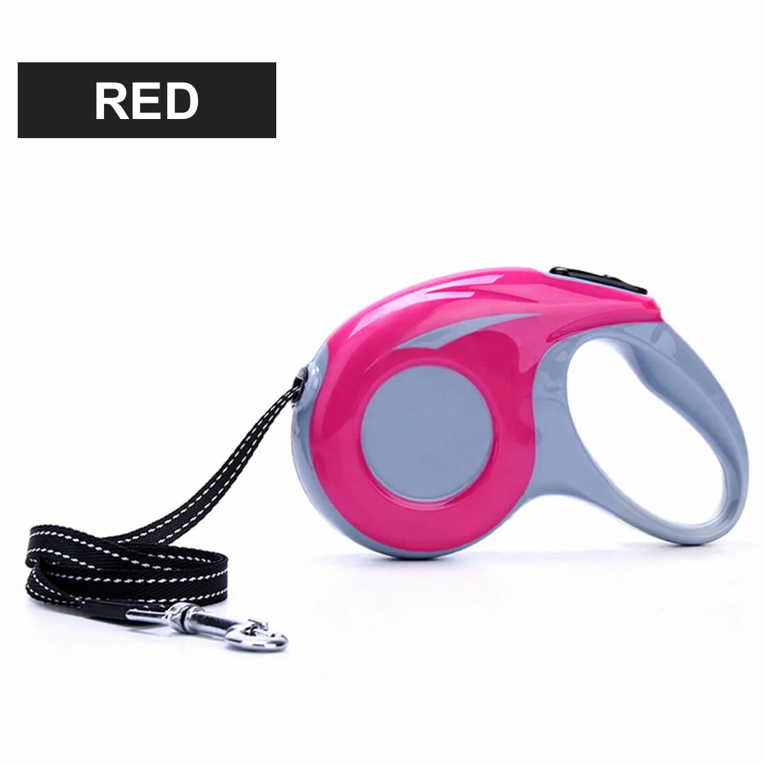 Автоматический выдвижной поводок из фибры для домашних животных светодиодная