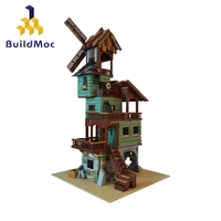 buildmoc fish house pier old mill by the sea city creator street view moc model building blocks lepi