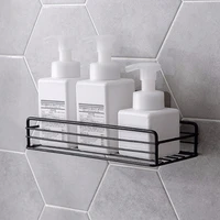 bathroom shelf shampoo holder wall mounted shower shelf toilet paper holder kitchen drain rack spice jar storage organizer rack