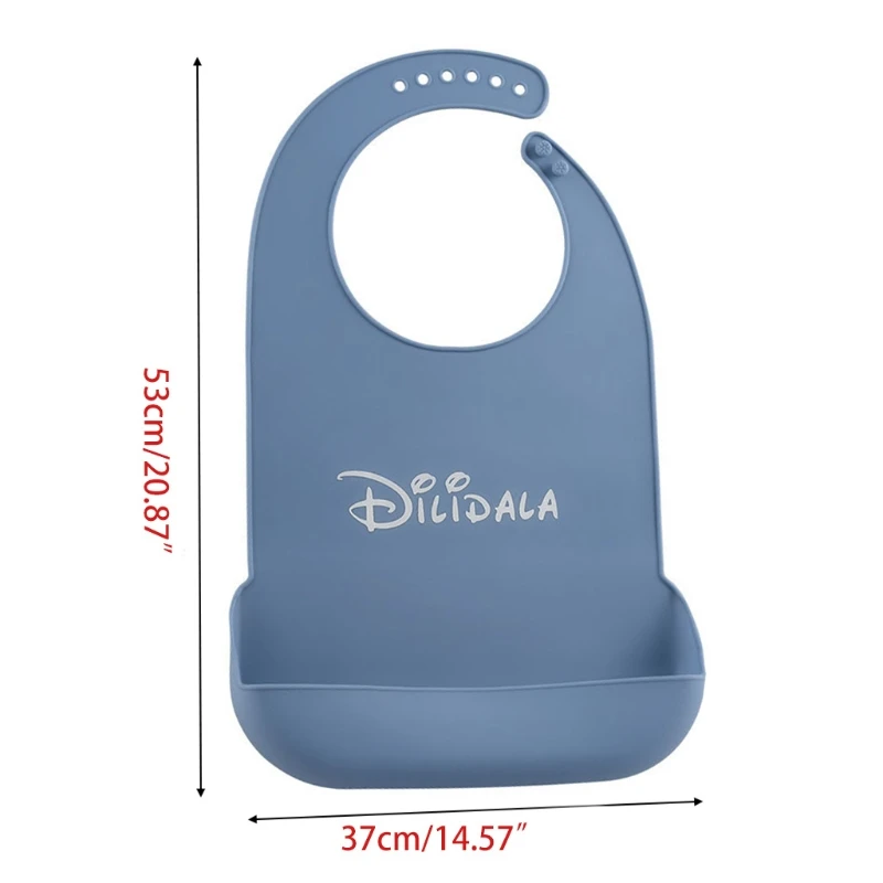 

J2FF Adults Waterproof Anti-oil Silicone Bib Elderly Aged Mealtime Cloth Protector