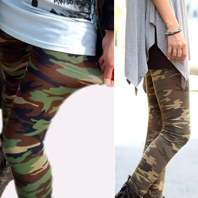 Женские леггинсы военные укороченные Леггинсы Камуфляж Узкий Тонкий Модный