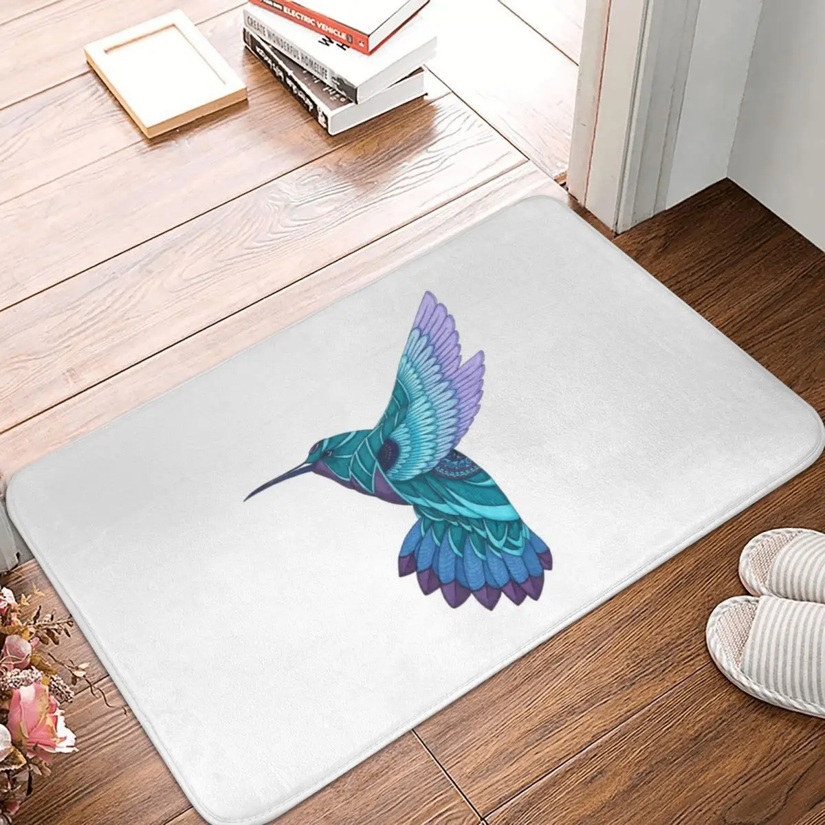 

Hummingbird Doormat Carpet Mat Rug Polyester PVC Anti-slip Floor Decor Bath Bathroom Kitchen Bedroom 40x60