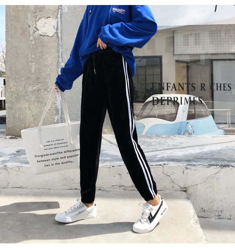 Новинка, Осень-зима, Ретро стиль,, широкие штаны для женщин, украшение тела, шнурок, бархатные брюки, тянущиеся, высокая талия, леггинсы для женщин