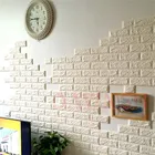 Настенные самоклеящиеся 3D-панели с изображением белого кирпича, 70X77 см
