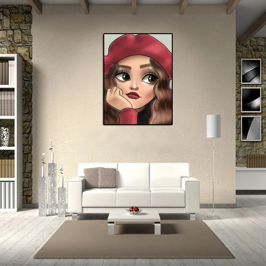 

Diy 5D Diamond Painting Different Style of Aniome Girls Square and Diamond Round Diamond Customizable Wall Art Decoration