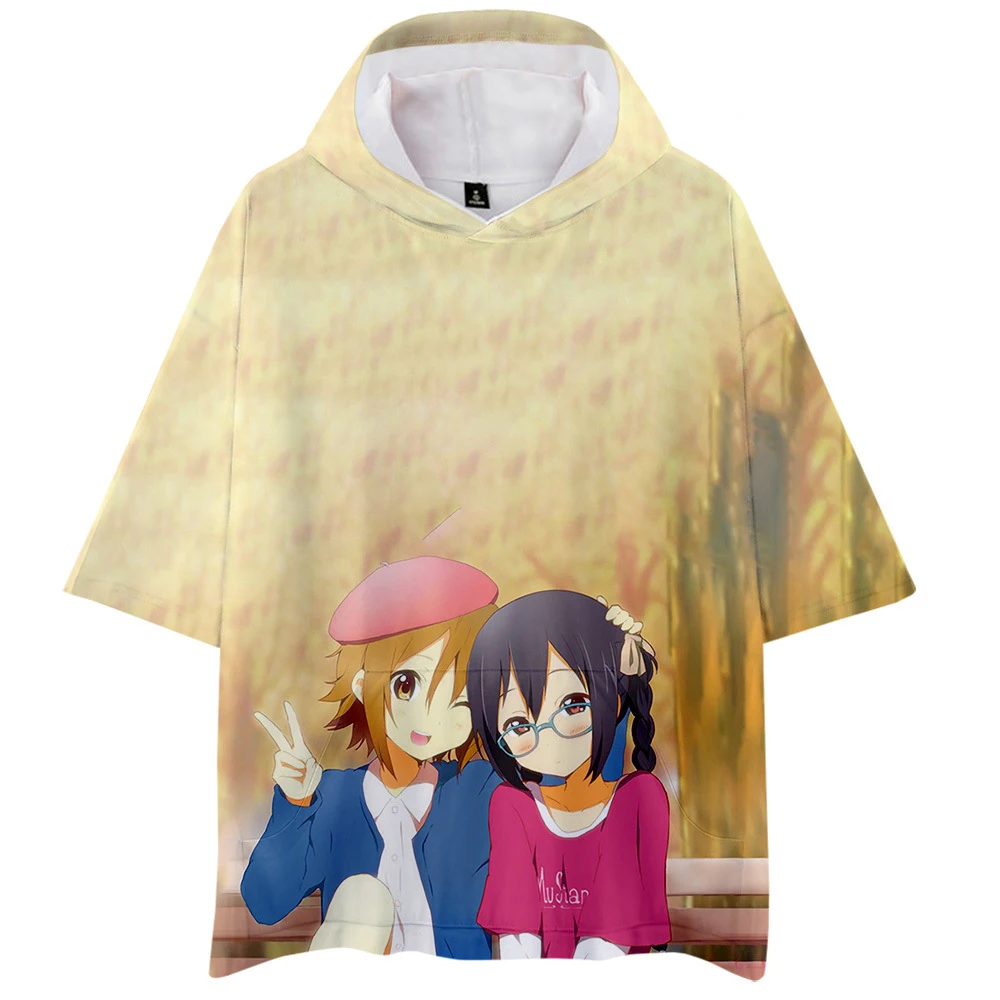 New Anime tshirt K-ON!Hirasawa Yui Akiyama Mio Cosplay T-shirt Costume loose Tee Top Unisex Tops T Shirt | Мужская одежда