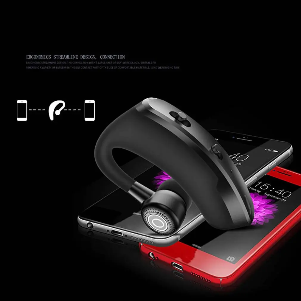 

V9 Car Business Headset Bilateral Stereo Noise Reduction Technology Power Display Voice Control Call Function Nfc Function
