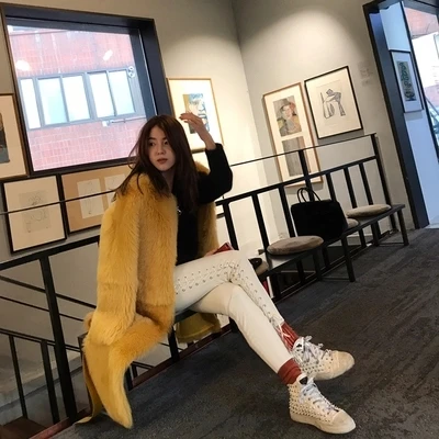 

Top High-end New Style Fashion Women Faux Fur Coat 18S50 high quality