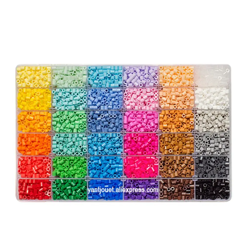 Yantjouet 5 мм 36 цветов пластины 9350 шт.+ комплект для детей Хама бусины perler Diy железные бусины Пазлы высокого качества