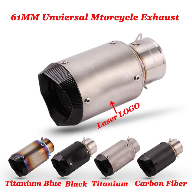 Универсальный выхлопной глушитель для мотоцикла из титанового сплава 61 мм CBR1000