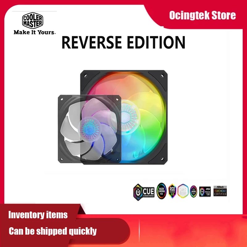 

Кулер Мастер SickleFlow 120 ARGB обратный Edition (12 см); 5V 3PIN адресуемых RGB PWM бесшумный вентилятор чехол Процессор кулер вентилятор охлаждения