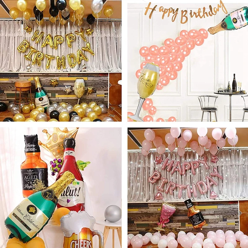 Винная бутылка фольгированные шары чашка для виски пива воздушный шар с гелием